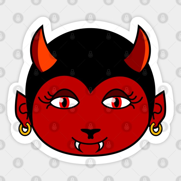 Kawaii Hellcat Sticker by Markaneu